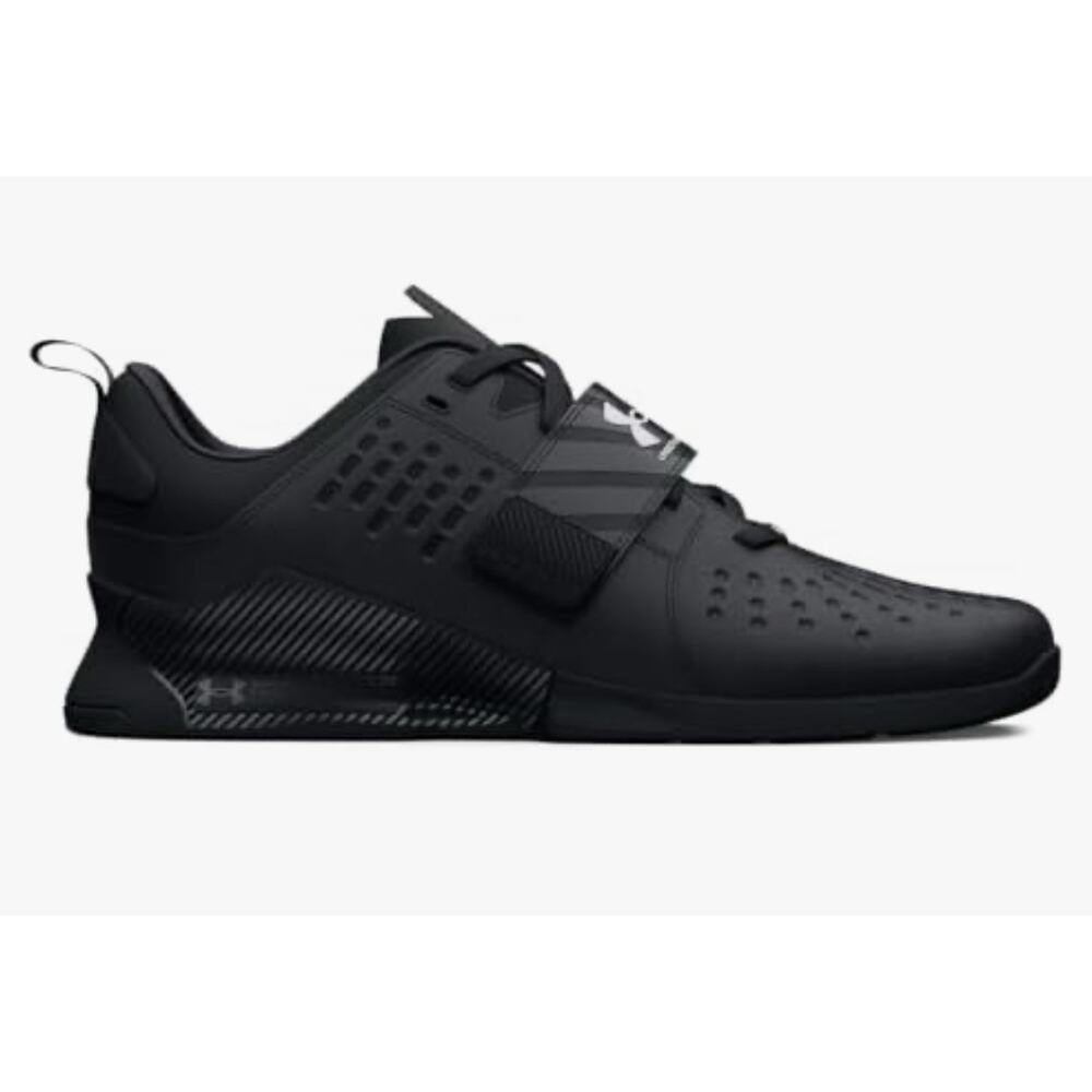 Under Armour Reign Lifter Triple Black Gym Shoes 3028028-001 Mens 11.5